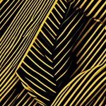 diagonally striped black and yellow tie image